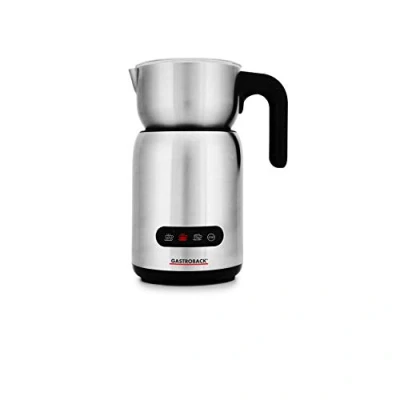 Immagine di GASTROBACK Design Milk and Chocolate Advanced, schiumalatte a induzione, 650 Watt, per 1 litro di schiuma latte, cioccolata calda, montalatte elettrico, nero/argento