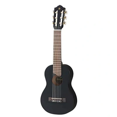 Immagine di Yamaha GL1 Guitalele Chitarra in Legno con Dimensioni Ukulele (43,2 cm, scala Da 17&quot;) 6 Corde (3 nylon/ 3 acciaio), Custodia Inclusa, Viaggio, Nero