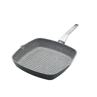 Immagine di MasterClass Padella / Bistecchiera Antiaderente, Funziona anche con Fornelli a Induzione, 28 cm (11&quot;), Grigio