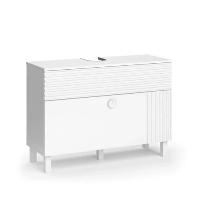 Immagine di Vicco mobile sottolavabo per bagno Sola, Bianco, 100.2 x 72.4 cm con 2 cassetti