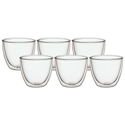 Immagine di Villeroy &amp; Boch Manufacture Rock Set di 6 bicchieri in vetro borosilicato, misura L, 300 ml, colore: Trasparente