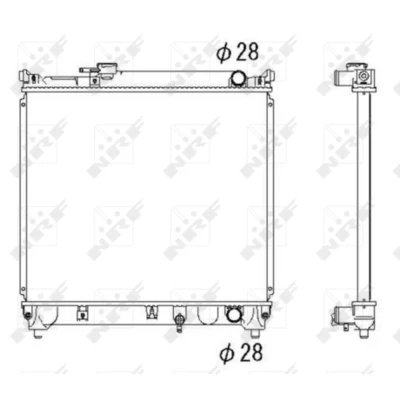 Immagine di NRF 53279 Radiatore motore Alluminio 488 425 27 Alette di raffreddamento saldate SUZUKI: Vitara I SUV, SUV Cabrio