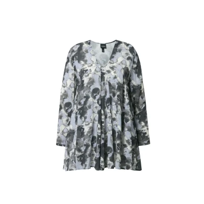 Immagine di Ulla Popken Abstract Camicetta, Donna, Taglia: 48/50, Graphite grey