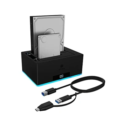 Immagine di ICY BOX IB 127CL U3 USB 3.0 SATA 6 Gb/s 2 Porte Duplicatore per hard disk 3.5 pollici, 2.5 pollici Con la funzione copia