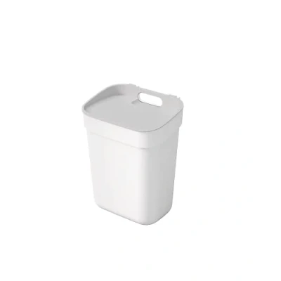 Immagine di Curver Keter Pattumiera da 10 Litri per la Raccolta Differenziata Ready To Collect, con Supporto a Parete, Ideale Cucina e il Bagno, 100% Riciclato, Bianco