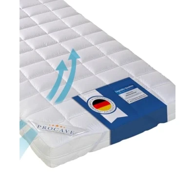 Immagine di PROCAVE MICRO COMFORT in diverse misure made Germany Coprimaterasso microfibra di poliestere Soft Touch Adatto anche per materassi a molle e ad acqua 140x200 cm