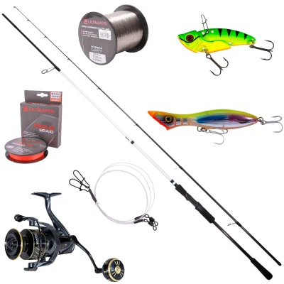 Immagine di Set di Canne Ultimate Bluecore Seabass Lure 2.90m (15 40g) Kit per pesca in mare