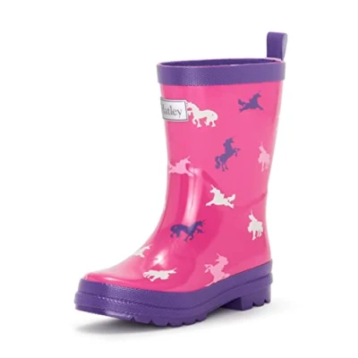 Immagine di Hatley Regenstiefel Printed Wellington Rain Boot, Stivali da Pioggia Bimba 0 24, Einhörner Unicorn Silhouettes, 20 EU