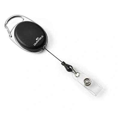 Immagine di Durable Chiocciola yo Style con gancio in metallo e fascetta bottone a pressione, 1 pezzo, nero, 895801
