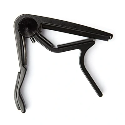 Immagine di Jim Dunlop 37084002001 Capotasto Trigger Piatto per Chitarra Acustica, Nero, 6 And 12 String Guitars