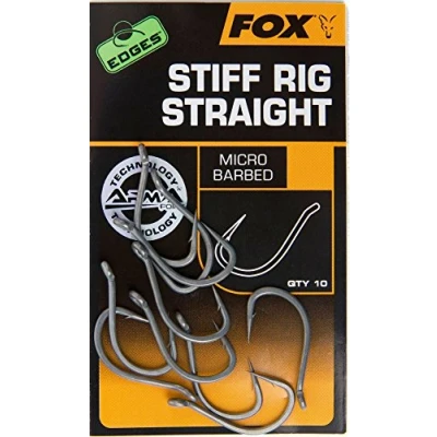 Immagine di Fox Edges Stiff Rig Straight Hooks Size 4 Micro Barbed Karper haken