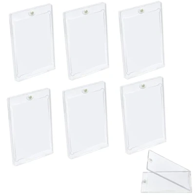 Immagine di Portacarte Magnetico Forte 35PT,6 Pezzi Trasparente Magnetic Trading Card Holder Carte Cornici Acriliche Magnetiche Buste Proteggi Protettive Bustine Trasparenti