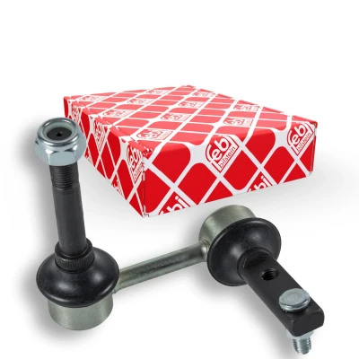 Immagine di FEBI BILSTEIN 42967 Bielletta barra stabilizzatrice Assale anteriore Sx 80 M12 x 1,25, M8 1,25 con dado autobloccante Acciaio argento
