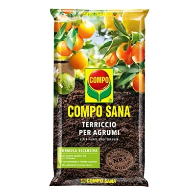Immagine di COMPO SANA Terriccio Per Agrumi, Agrumi e Piante Mediterranee, Con Aggiunta di Argilla, Sacco 50 L