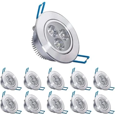 Immagine di Pocketman 10 x 220V 4W LED Faretti da incasso, Lampada soffitto, con trasformatore, bianco freddo, 280 300 lumen (30W equivalente)