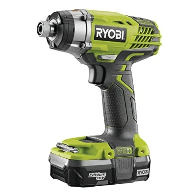 Immagine di Ryobi R18ID3 0 Avvitatore ad Impulsi a Batteria 18V ONE+, non Inclusa, con 3 Luci LED, Velocità, per Serrare e Rimuove Elementi di Fissaggio