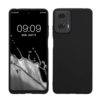 Immagine di kwmobile Custodia Compatibile con Motorola Moto G24 / E14 G04 G04s Cover Back Case per Smartphone in Silicone TPU Protezione Gommata nero matt