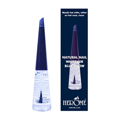 Immagine di Herome Sbiancante unghie Naturali Blue Glow accentua il colore rosa naturale dell&#039;unghia e rende le punte delle più bianche (Natural Nail Whitener Glow) 10ml.