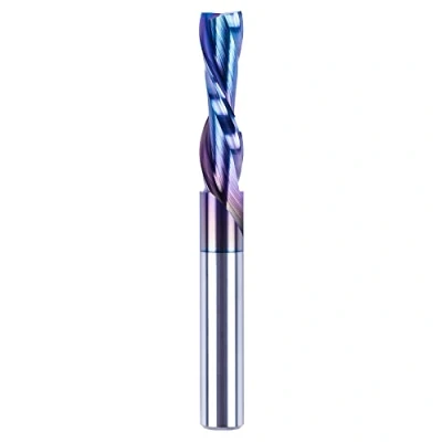 Immagine di SpeTool Frese per Legno Gambo 8mm Fresa Elicoidale Lunghezza di Taglio 32mm a Spirale Downcut CNC Canali Scanalatura 2 taglienti HRC55 Rivestimento TAC del