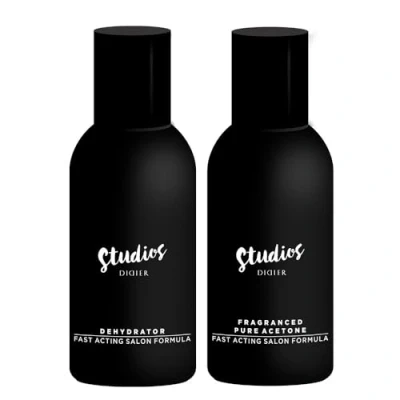 Immagine di Didier Lab Solvente per Unghie Profumato Acetone Puro e Disidratante Nail Dehydrator Sgrassare Disinfettare Asciugare con Profumo Set da 2x150ml