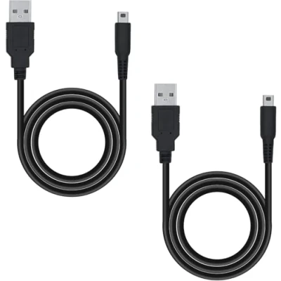 Immagine di Link e : 2 X Cavo di Ricarica USB, Caricabatterie, Adattatore USB Compatibile con Console Gioco Nintendo 2DS, 2DS XL, New 3DS, 3DS DSI, DSI XL