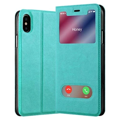 Immagine di Cadorabo Custodia Libro per Apple iPhone XS MAX in TURCHESE MENTA con Funzione Stand e Chiusura Magnetica Portafoglio Cover Case Wallet Book Etui Protezione