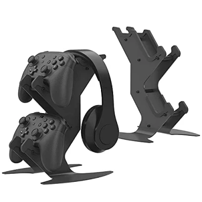 Immagine di NBCP Supporto per Controller da Gioco Doppio, Cuffie e Porta Xbox Series/Xbox One/PS5/PS4/Switch, Universale Gaming di alluminio