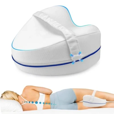 Immagine di Perffi cuscino per ginocchia chi dorme sul fianco, ortopedico gambe dormire senza dolore, ergonomico in memory foam viscoelastico I rivestimento traspirante