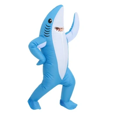 Immagine di Disfraz hinchable de dinosaurio azul inusual en talla adulto Fabricado poliéster muy resistente Agradable llevar Sistema hinchado incluido OriginalCup®