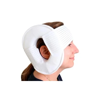 Immagine di KMINA Cuscino Orecchio con Nastro, Antidecubito per Orecchio, Orecchie da Piercing Dormire, Cuscinetto Orecchini Riutilizzabile Made in Europe