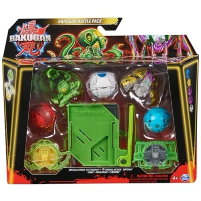 Immagine di BAKUGAN Battle 5 Pack, Special Attack Octogan, Spidra, Hail, Nillious, Ventri, Action Figure rotanti Personalizzabili, Giocattoli per Bambini e Bambine da 6 Anni in su