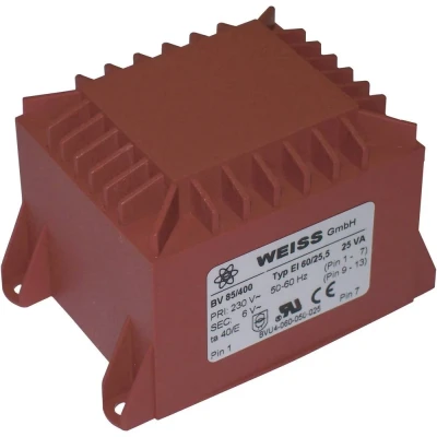 Immagine di Weiss Elektrotechnik 85/402 Trasformatore per PCB 1 x 230 V 12 V/AC 25 VA 2083 mA