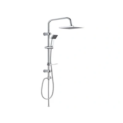 Immagine di DP Bath RY S002 Set Doccia Quadrato, Acciaio Inossidabile, Argento