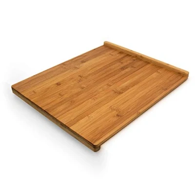 Immagine di Relaxdays Tagliere in Bambù, Accessori per la Cucina, Ripiano Tagliare XL, Marrone Chiaro, H x L P: 2,5 38 45 cm