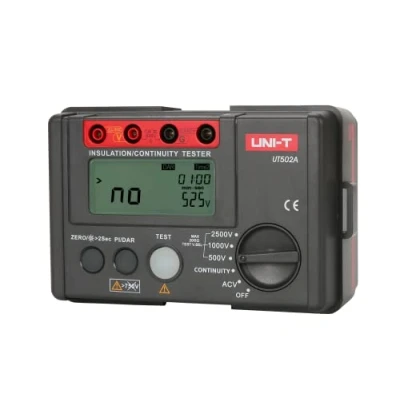 Immagine di Uni T UT502A Tester di Resistenza Isolamento Metro Terra Megometro Voltmetro con Retroilluminazione LCD, Conteggio Display 2000