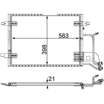 Immagine di MAHLE ORIGINAL AC 352 000S Condensatore senza essiccatore 573 AUDI: A4 B6 Avant, A6 C5 Sedan
