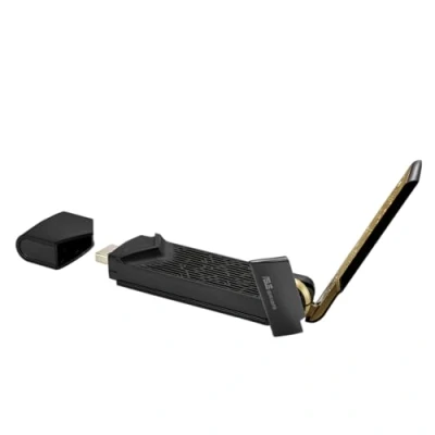 Immagine di ASUS USB AX56 Adattatore Wireless (Senza Base), Doppia Banda per Una Maggiore Compatibilità con I Tuoi Dispositivi, Connessione Veloce Grazie al WiFi 6, Non necessità di Installazione, Nero