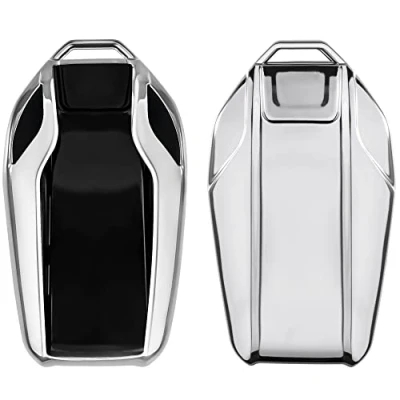 Immagine di kwmobile Cover Chiavi Auto Compatibile con BMW display Custodia Chiave Copri Telecomando Portachiave Silicone argento brillante