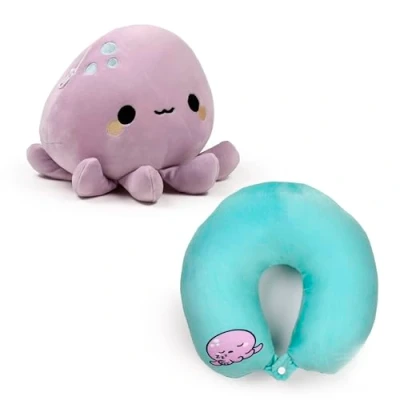 Immagine di Cuscino da Viaggio con Peluche 2 in 1 Polpo