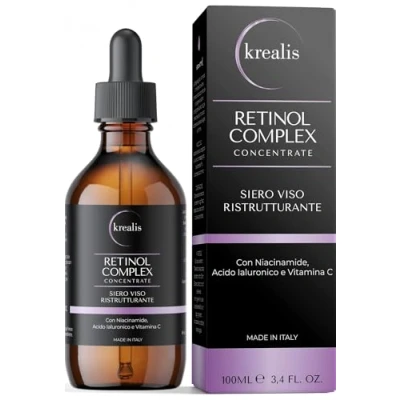 Immagine di 100ml Retinolo Viso Completo con Niacinamide, Acido Ialuronico e Vitamina C, Siero Idratante, Viso, Antirughe, Antimacchia