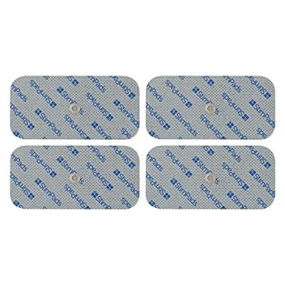 Immagine di Stimpads Ricambio elettrodi per elettrostimolatore Muscolare con dispositivi Compex 4 5X10 cm Singolo Easy Snap da 3,75mm EMS e TENS Dispositivo Medico Certificato Motron NV