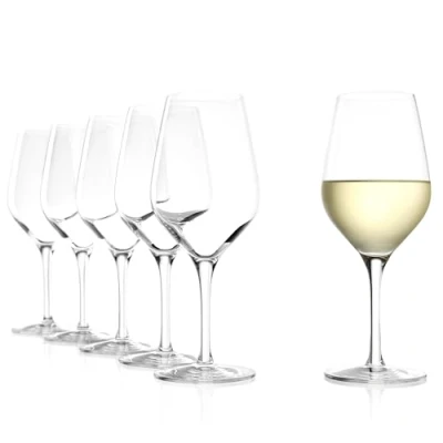 Immagine di Stölzle Lausitz bicchieri da vino bianco Exquisit 420ml I Set di 6 lavabili in lavastoviglie calici infrangibili cristallo pregiato alta qualità
