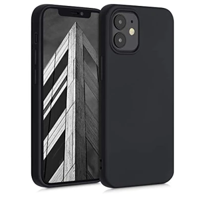 Immagine di kwmobile Custodia Compatibile con Apple iPhone 12 mini Cover Back Case per Smartphone in Silicone TPU Protezione Gommata nero matt
