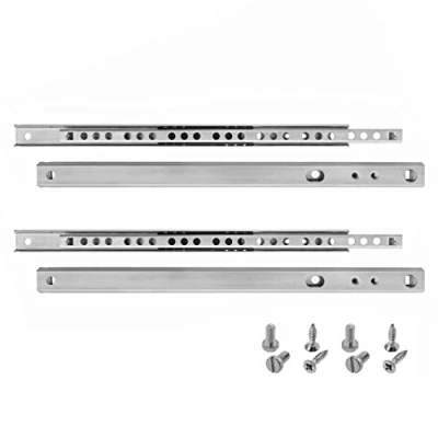 Immagine di HELPMATE guide per cassetti, 17 mm, lunghezza 246 set da 4 paia, estraibili in acciaio zincato, colore argento, con materiale di fissaggio incluso