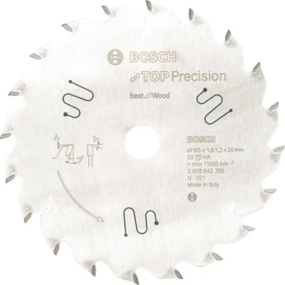 Immagine di Bosch Accessories Top Precision 2608642385 Lama circolare 165 x 20 1.8 mm Numero di denti: 1 pz.