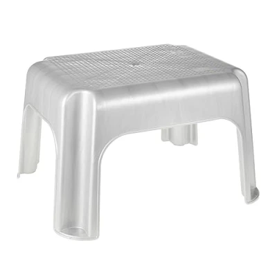 Immagine di keeeper Scaletta, Funzione antiscivolo, Plastica resistente (PP), 36,5 x 30 24 cm, Tim, Argento