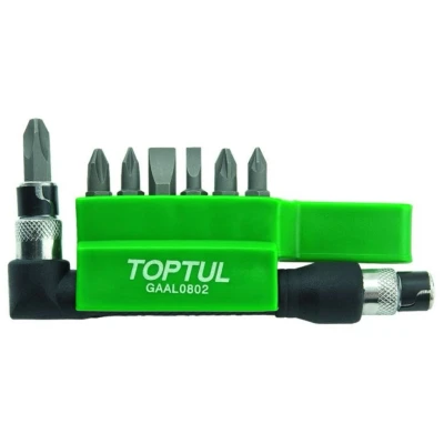 Immagine di TOPTUL GAAL0802 Giravite per inserti 8 PH1, PH2, PH3, PZ1, PZ2, 0,5x4, 1.2x7 Intaglio a croce (PH), Pozidriv (PZ),