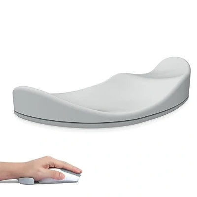 Immagine di Attack Shark Poggiapolsi per Mouse Morbido in Silicone, Supporto Ergonomico il Polso del Mouse,Previene l&#039;RSI,Scorrevolezza Fluida, Portatile Leggero, Casa/Ufficio/gioco Mano Sinistra Grigia