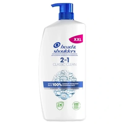 Immagine di Head &amp; Shoulders Shampoo antiforfora 2 in 1 Classic Clean 1, dispenser per pompe da 800 ml, protezione fino al 100% clinicamente testato, ogni tipo di capelli e cuoio capelluto. Uso