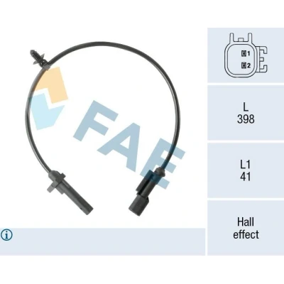 Immagine di FAE 78570 Sensore ABS Hall 2 398 FORD: Transit V363 Van, Custom V362 Tourneo Bus